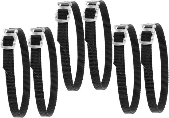 6 Stuks Delige Professionele Anti-slip Pedaalriemen met Verstelbare Metalen Gesp voor Perfecte Pasvorm Stevige Grip Eenvoudig Te Monteren Duurzaam voor Spinningfietsen