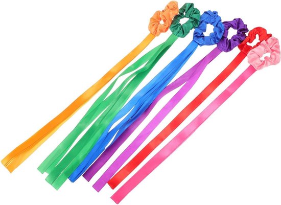 6 Stuks Kindervriendelijke Rhythm Streamers Kleurenrijke Dansriem Wristband Draagbare Gymnastiek Prop voor Feestjes Speelactiviteiten