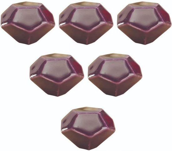 6 stuks Lade Knoppen Keramische Kabinet Knoppen Keuken Slaapkamer Kantoor Kastdeur Trekhendel Meubels Borst Dressoir Handgrepen voor Kast Kledingkast Creatieve Home Decor (Paars)