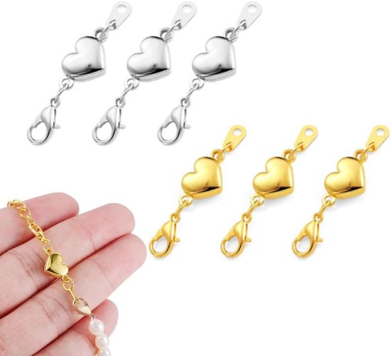 6 stuks magnetische karabijnsluiting, sluiting, voor het maken van sieraden