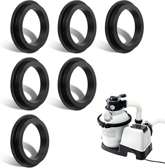 6 stuks O-ringen reserveonderdeel compatibel met Intex zandfilterpomp - 11412 rubberen afdichtringen voor zwembadpompmotor 26323CA 26331EH - duurzame afdichtingsset voor zwembadfilter