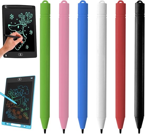 6 stuks reservepennen voor lcd-schrijfbord, tabletpen voor