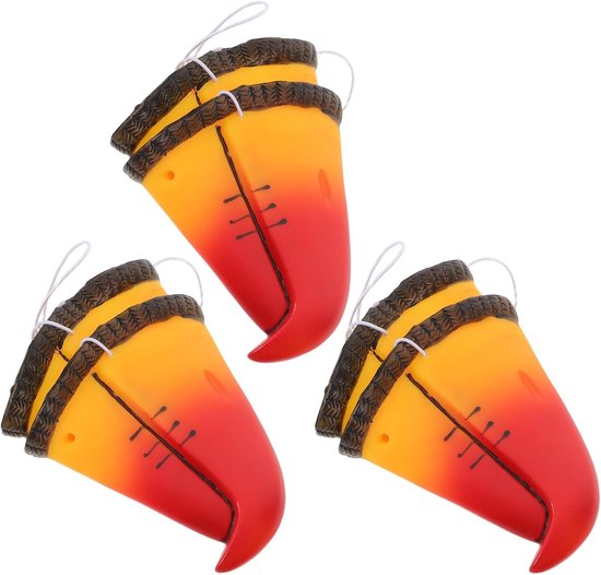 6 Stuks Simulatie Papegaaienkostuum Vogelbek Feestrekwisiet Vogelneus Aankleden Papegaaienbek Cosplay Papegaaienkostuum Rekwisiet Halloween Papegaaienbek