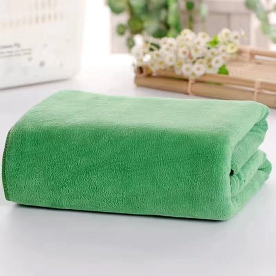 6 stuks ultrafijne vezel droog haar handdoek, multifunctioneel gebruik als bad fitness, badkamer, douche, sport, handdoek, handvat verschillende situaties moeiteloos.35 x 75 cm (groen)