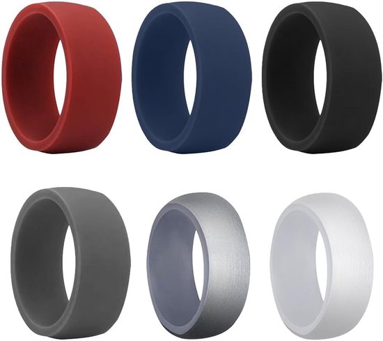 6 Stuks Vingerringen Set Ringband Bandring Trouwring Unisex Comfort Fit Ringenset Voor Dames Heren Dagelijks Dragen Sport Werk Feest
