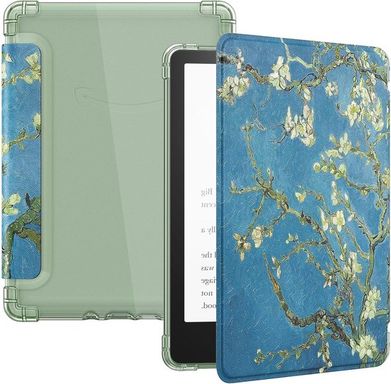 6.8" Kindle Paperwhite 11th Generation 2021 & Signature Edition Ultra Clear Soft Flexible Transparent TPU Back Cover- Apricot Blossom- Auto Wake/Sleep van MoKo