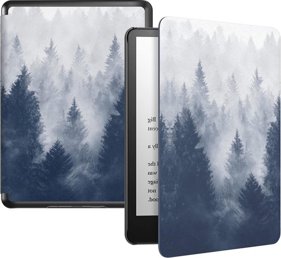 6.8" Kindle Paperwhite Case - Auto Wake/Sleep - Gray Forest Cover van Fintie