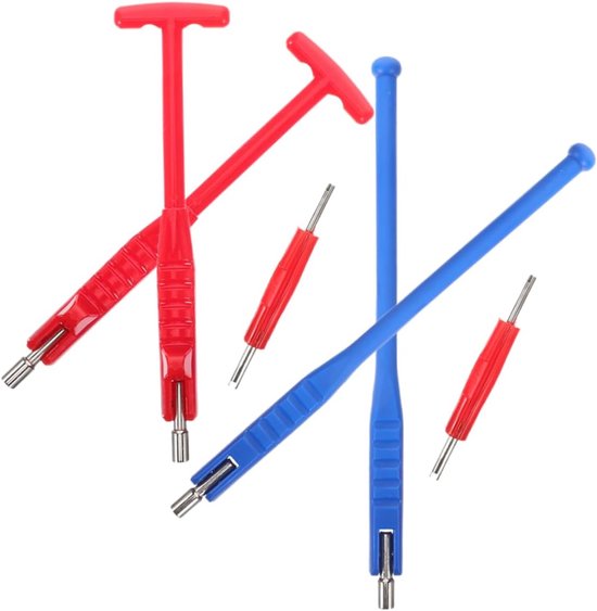 6stuks Delige Ventielkern Toolset Auto Ventielkern Installatie Verwijdering Inclusief Ventielverwijderaar Trekker Voor Motor Auto-banden Compact Duurzaam