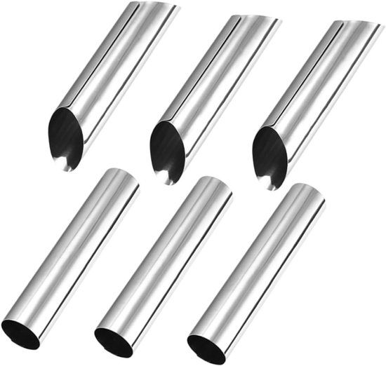 6stuks Rvs Croissant Mallen Set Duurzame Cannoli Tubes Voor Bakken Van Gebak Roomhoorn Voor Thuisbakkers Professionele Koks Eenvoudig Gebruik Elegant Ontwerp