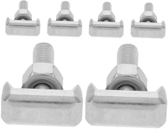 6stuks Rvs T-bolt Bevestigingsset Voor Vervanging Van Accuklemmen Duurzame Eenvoudige Installatie Betrouwbare Stabliteit Voor Auto Batterij Terminals Universele Auto Accessoires