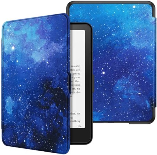 7 inch E-reader Hoes met Automatische Slaap/Wek functie - Lichtbeschermende Gevallen voor Kindle Paperwhite en Colorsoft - Blauw van Merkloos
