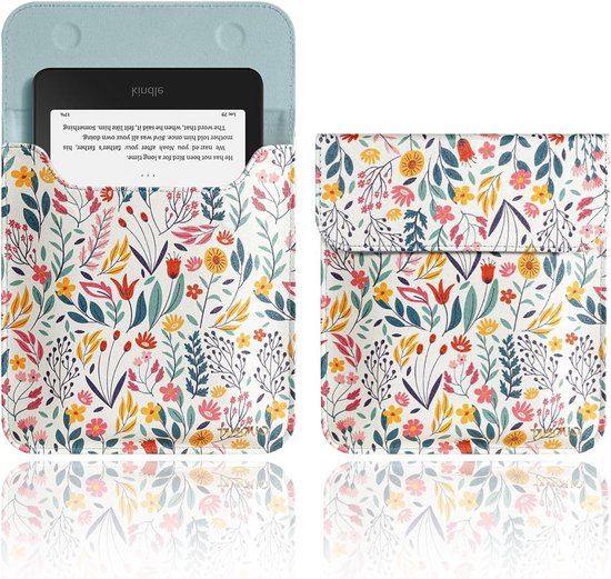 7 Inch Sleeve Case voor Kindle Oasis (10th Gen. 2019/9th Gen. 2017) - Beschermende Sleeve Cover Pouch Bag - Draagtas voor Kindle E-Reader - Bloemen van CASEZA