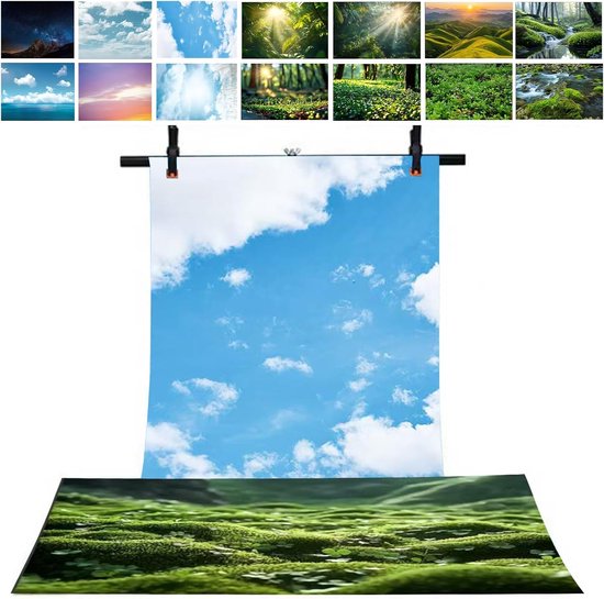 7 Stuks 14 Patronen 3D Dubbelzijdig Fotografie Achtergrond Papier, Waterdicht Herbruikbaar 34x23 inch Platte Foto Tafelblad Achtergronden voor Voedsel Sieraden Cosmetica Make-up