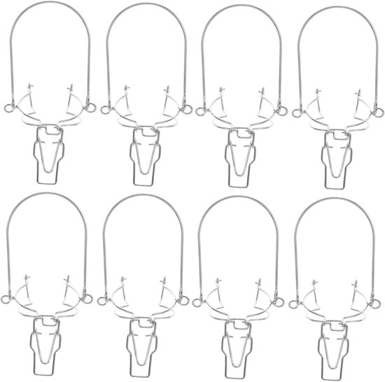 8 Stuks Afsluitbare Blikken Gesp Pot Draad Slot Gesp Weckpot Draad Weckpot Clips Metalen Ring Vergrendelingsdraad Metalen Slot Vervangende Draadklemmen