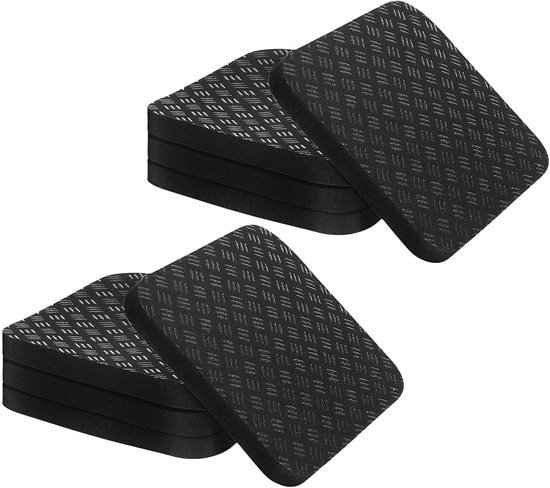 8 Stuks Antislip Loopbandmat van Dubbele Siliconen Pads Schokdempend Geluidsreducerend voor Fitnessapparatuur Zoals Hometrainers Roeimachines Loopbanden Beschermt Vloeren Effectief