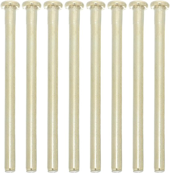 8 Stuks Delige Houten Deur Scharnierpennen Goudkleurig Roestvrijstalen Bevestigingspennen voor Garagedeuren met Stevige Anti-schudstructuur Universele Compatibiliteit