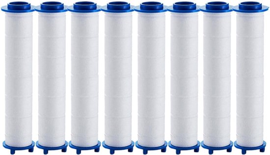 8 Stuks Delige Vervangbare Douchekopfilters met PP Katoen Huishoudelijk Waterzuiveringsfilter voor Badkamer Eenvoudig Te Installeren Duurzaam Geschikt voor Thuisgebruik
