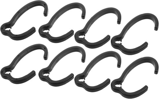8 Stuks Delige Zwarte Rollator Remklem Clips voor Rolstoel Transportstoel Universele Kabelklemmen voor Remkabelbeheer Stevige Grip voor Veilige Remcontrole Kabelbescherming
