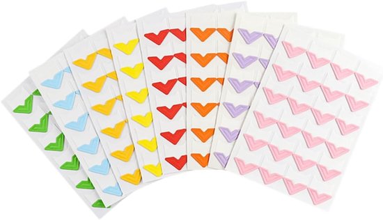 8 Stuks Hoekstickers Accessoires Fotokleefstof Zelfklevende Afbeeldingshoeken Plakboek Fotoalbum Foto Hoeken Album Foto Fotoalbumstickers Foto Hoek Sticker Fotohoeken Zelfklevend