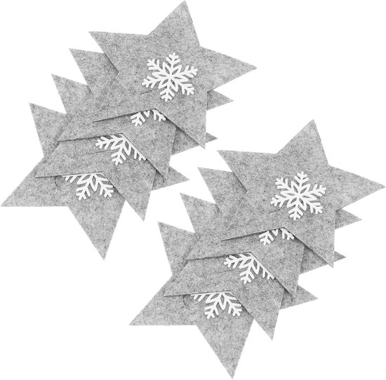 8 Stuks Kerst Vijfpuntige Ster Bestekzakjes Draagbare Tafeldecoratie Voor Kerstdiners