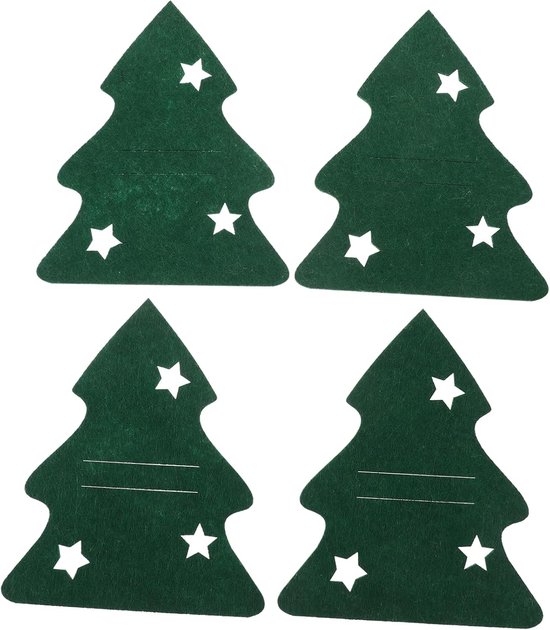 8 Stuks Kerstboom Servies Set Eettafel Decor Kerstfeest Gunst Bestekzakje Kerst Decor Servies Etui Kerst Vork Kerst Houder Groene Inrichting Snijder Ronde Banket Doek