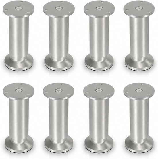 8 stuks meubelpoten, 20 cm, aluminiumlegering, kastpoten