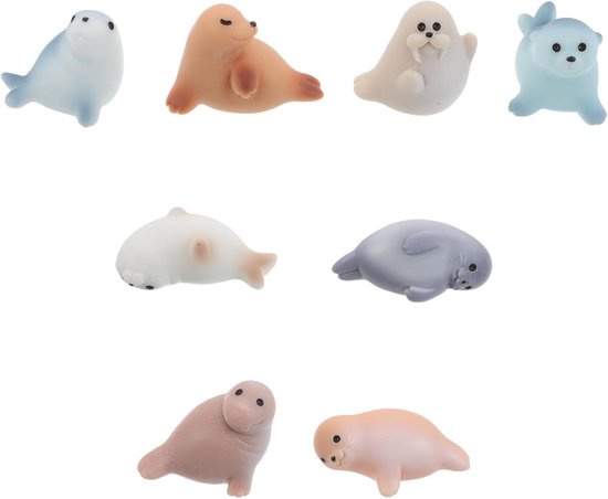 8 Stuks mini-harsdieren speelgoed voor zeedieren Kleine dierenbeeldjes