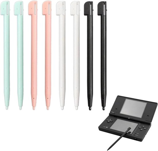 8 stuks pennen voor 3DS Lite, DSL, NDSL, zeer nauwkeurige invoerpennen in 4 kleuren, duurzaam en compatibel, voor gaming en navigatie