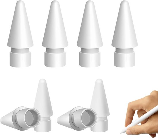 8 stuks punt voor 2e generatie, reserve penpunten Stylus Pen punten zeer gevoelig nauwkeurig slijtvast zacht en hard nauwkeurige controle compatibel 1e & 2e generatie origineel (wit)