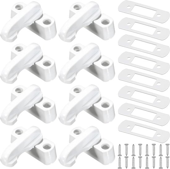 8 Stuks Raambeveiliging Inbraakbeveiliging, Raamvergrendeling van Aluminiumlegering voor Upvc & Houten Ramen