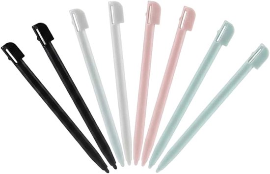 8 stuks styluspen voor Nintendo DS Lite/2DS/3DS XL/Wii U, vervanging van touchscreen, meerkleurig, nauwkeurige kunststof pen voor gameconsoles