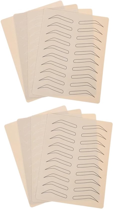 8stuks Realistische Oefenhuid Voor Tattoo Professionele Kunstmatige Huid Voor Eyebrow Tattoo Training Geen Inkt Vereist Voor Skill Verbetering Mobiele Oefening