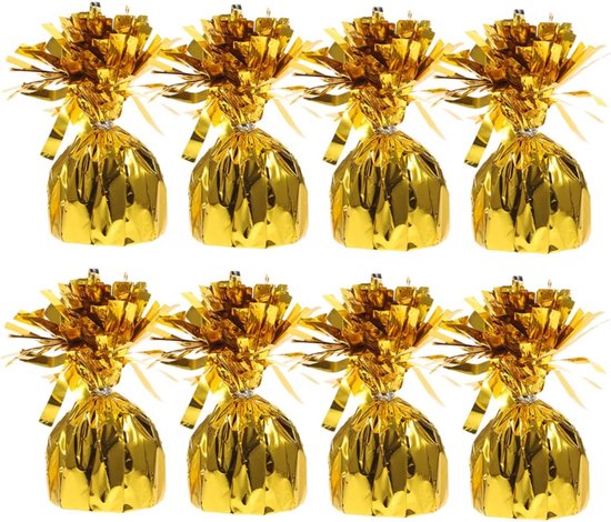 8stuks Zware Gouden Ballon Gewichten Voor Tafelcentra Stevige Decoratie Voor Verjaardagen Bruiloften Feestdagen Voor Helium Ballonnen Party Decoratie
