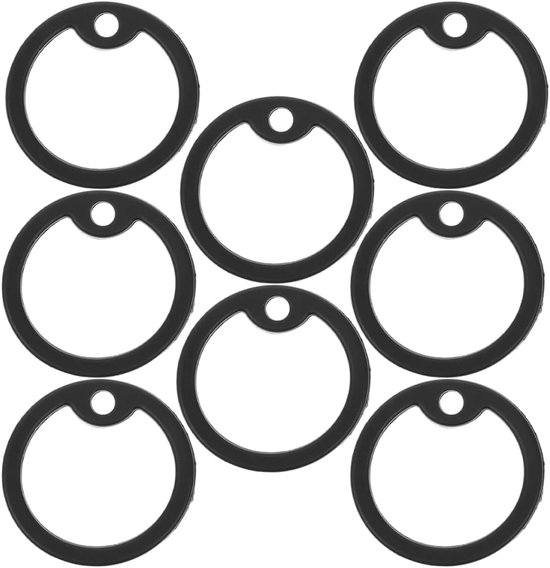 8stuks Zwarte Silicone Dog Id Tag Silencers Geluidsreducerende Bescherming Voor Hondenhalsbanden Duurzame Rubber Beschermers Voor Huisdieren Met Eenvoudige Toepassing