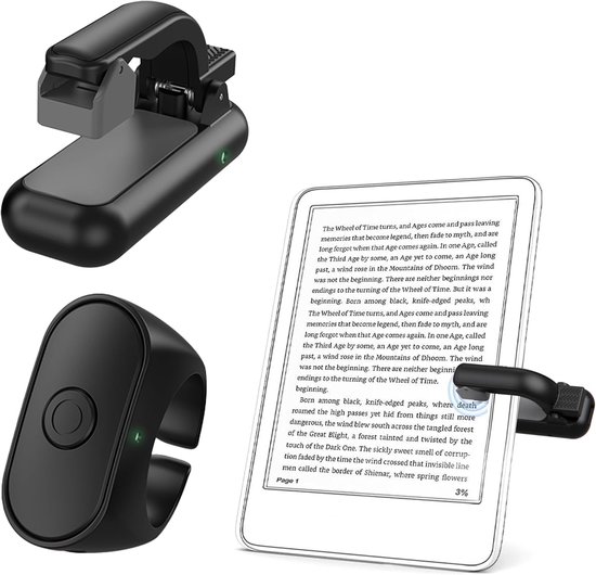 Afstandsbediening voor lezen |geschikt voor Kindle, Paperwhite, Kobo, Surface, iPhone en Android-tablets | Ideaal voor het lezen van strips en romans, en beschikt over camerafunctionaliteit.