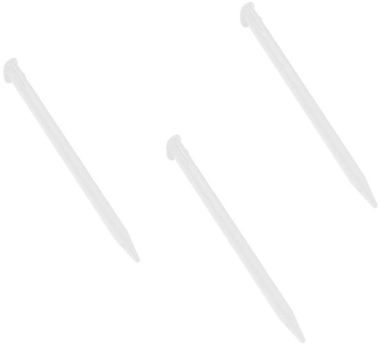 aladdien - Kunststof Reserve-Touchscreen-Stylus-Pen - 3 Stuks - Ideaal voor Gaming - Wit - Schermbescherming - Geschikt voor Nintendo New 3DS XL - N..
