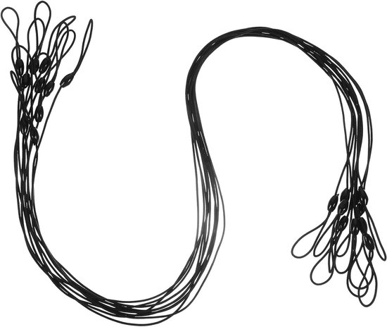 Allecta - Set van 10 draagriemen met veertouw voor stylus pen - Doodle string pin - Mobiele telefoon accessoire