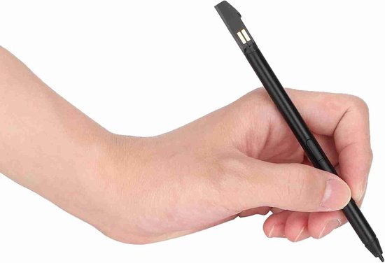 Allecto - Capacitieve Styluspen - Tekentablet - Zwart - Handschrift-herkenning - Precieze punt - Voor tablets en smartphones - Compatibel met iOS - Witte uitvoering.
