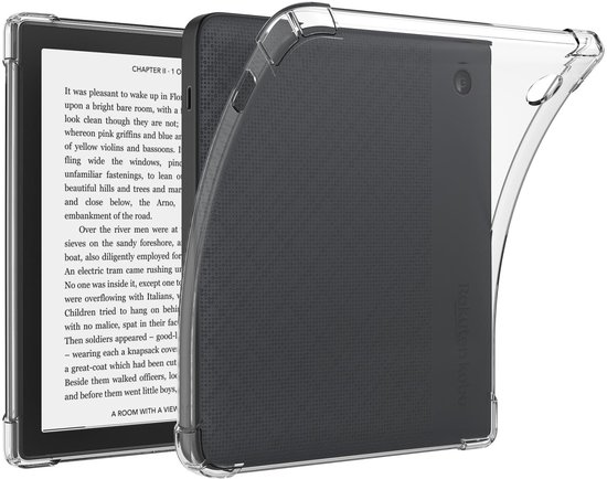Allecto - Transparante hoes - Bescherming - Dun hoesje - TPU-materiaal - Compatibel met Kobo Libra H2O - Airbag-ontwerp
