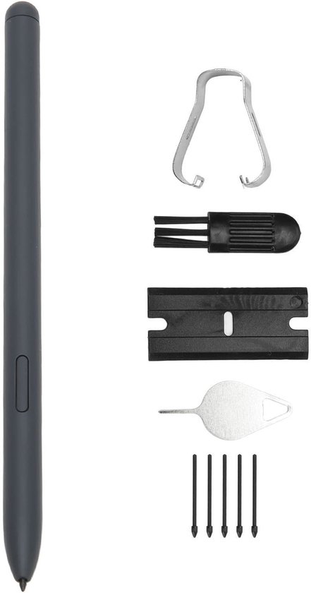 Allecto - Vervangende S Pen Stylus Pen - Tablet Stylus voor Notities - Zwart - Geschikt voor Galaxy Tab S6 Lite - Met 5 Tips - Optimaal Schrijfcomfort