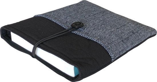 Amenzo® Book Sleeve - 19 x 25 cm - Boek Hoes - Zwart Wit - Book Sleeve voor Boek - Boekbeschermer - 2 Vakken - Boekenhoes van AME