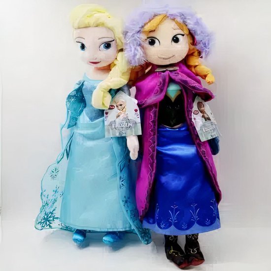 anna en elsa knuffels - knuffelpoppen - Anna - Elsa - Frozen - 40 cm van Disney
