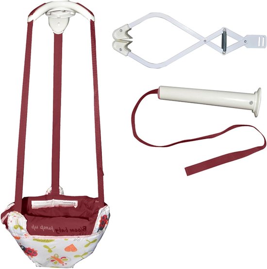 Baby Deur Jumper - Baby Springer - Actieve Ontwikkeling - Eenvoudige Klembevestiging - Tot 15 kg - Witte Lieveheersbeestje