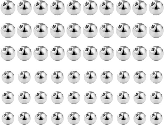 Bal piercing ballen voor schroefdraad 1,2 mm voor lip 30 stuks