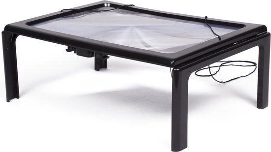 Bellson Loupe Leesloupe A4 - 4X LED - Zwart - 3x Vergroting van Bellson