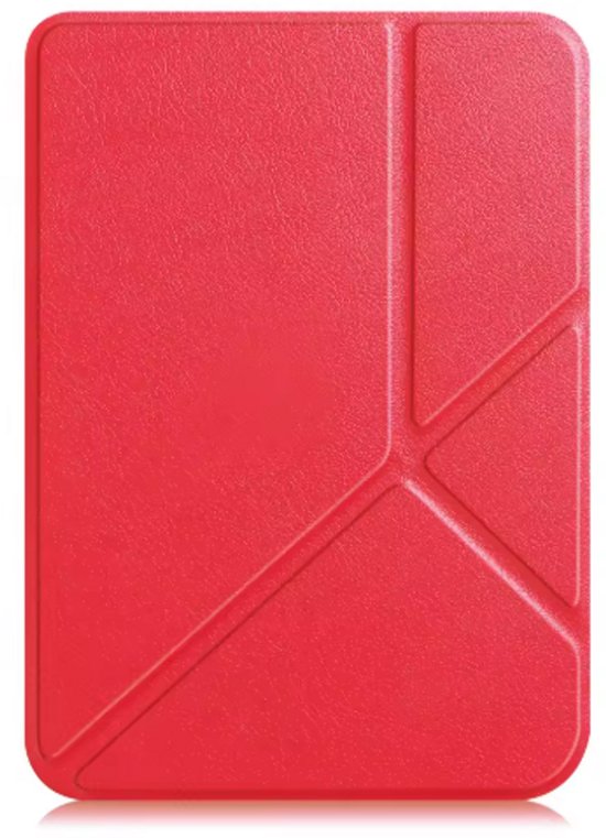 Bescherm je Kobo Clara BW met deze stijlvolle Trifold Bookcase Cover - Rood