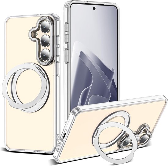 Beschermende Hoes met MagSafe en 360 Graden Kickstand voor Samsung Galaxy S26 - Schokbestendig, Krasbestendig en Transparant Design
