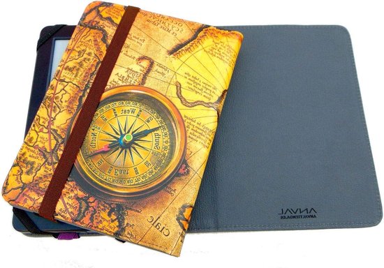 Beschermhoes E-reader - Boekhoesje Kobo Nia - E-book Lezen - Ademend Leer - Niet Universeel - Modern Patroon