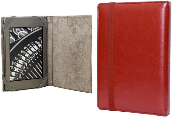 Beschermhoes e-reader - Kobo Mini hoesje - E-reader beschermen - Zachte binnenvoering - 10.7 x 13.8 cm - Rood