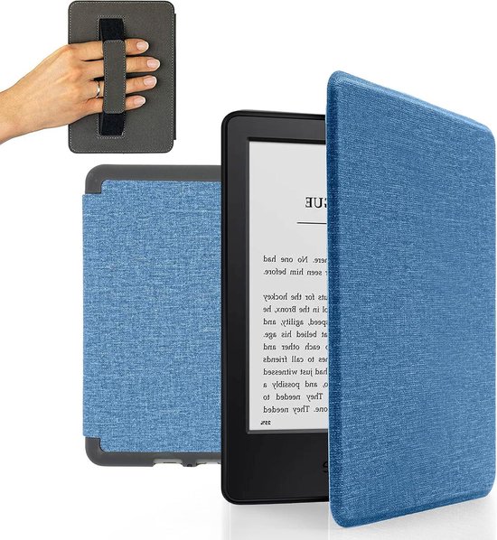 Beschermhoes Kindle Paperwhite 7e generatie handband automatische slaap - Flip case lichtblauw met zakelijke uitstraling van MoKo